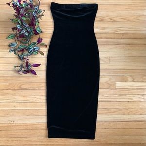 DNA Couture Velvet Strapless Dress